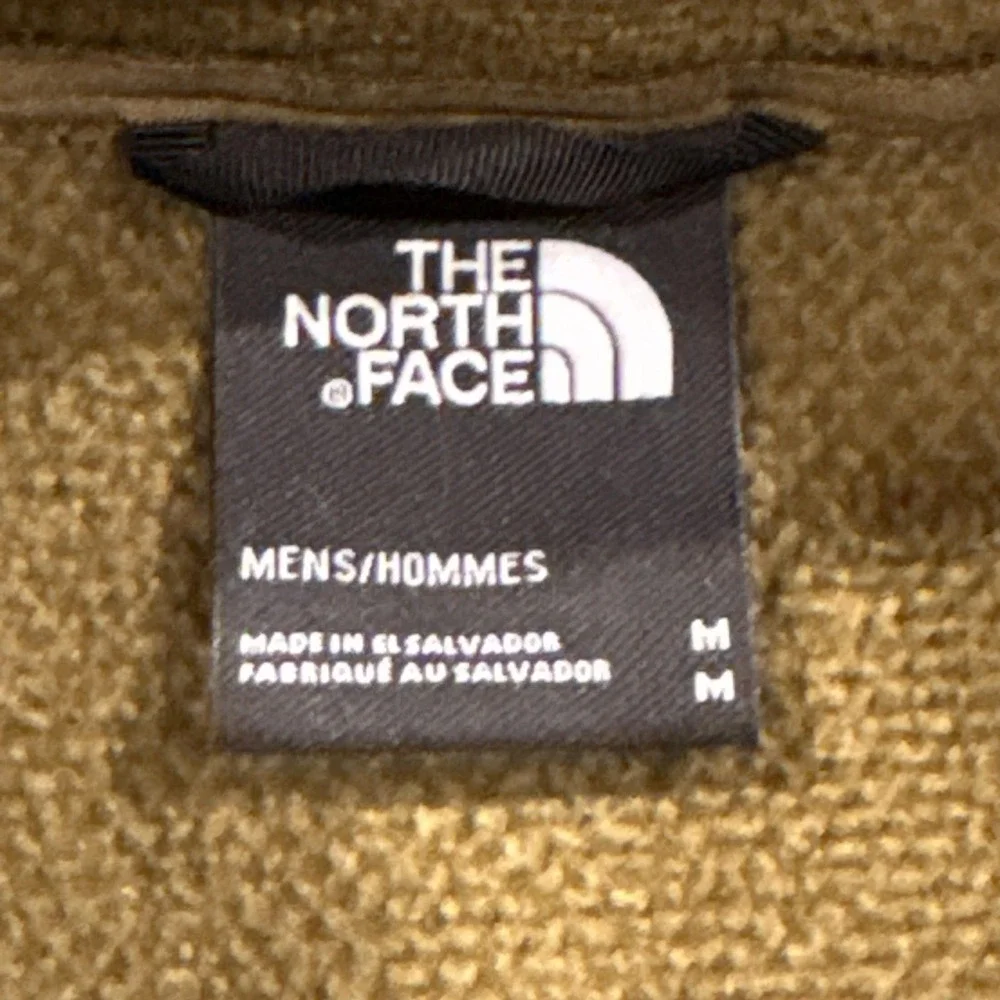 The‎ North Face Sweater Men Medium Brown Waffle Knit 1/4 Zip Pullover Hiking